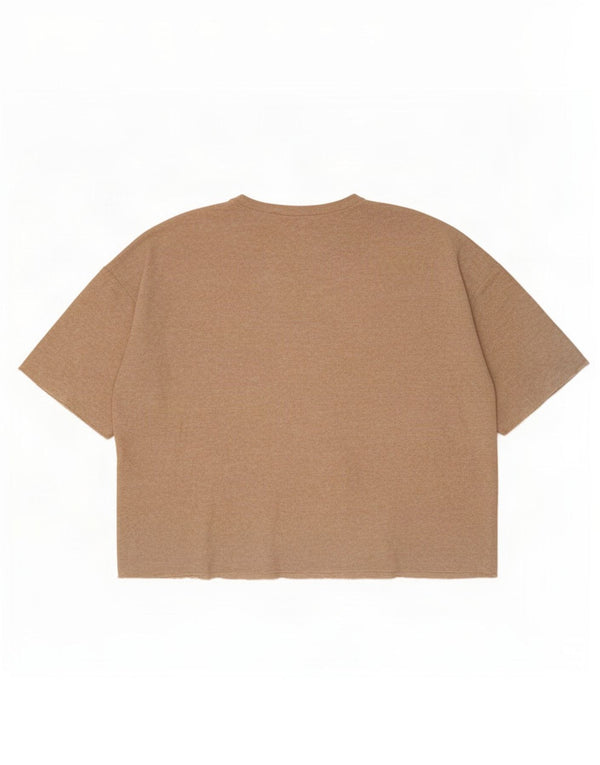 Bluzka damska Zara Trafaluc Oversize Top UK 16 Large Beżowa wiskoza w cętki
