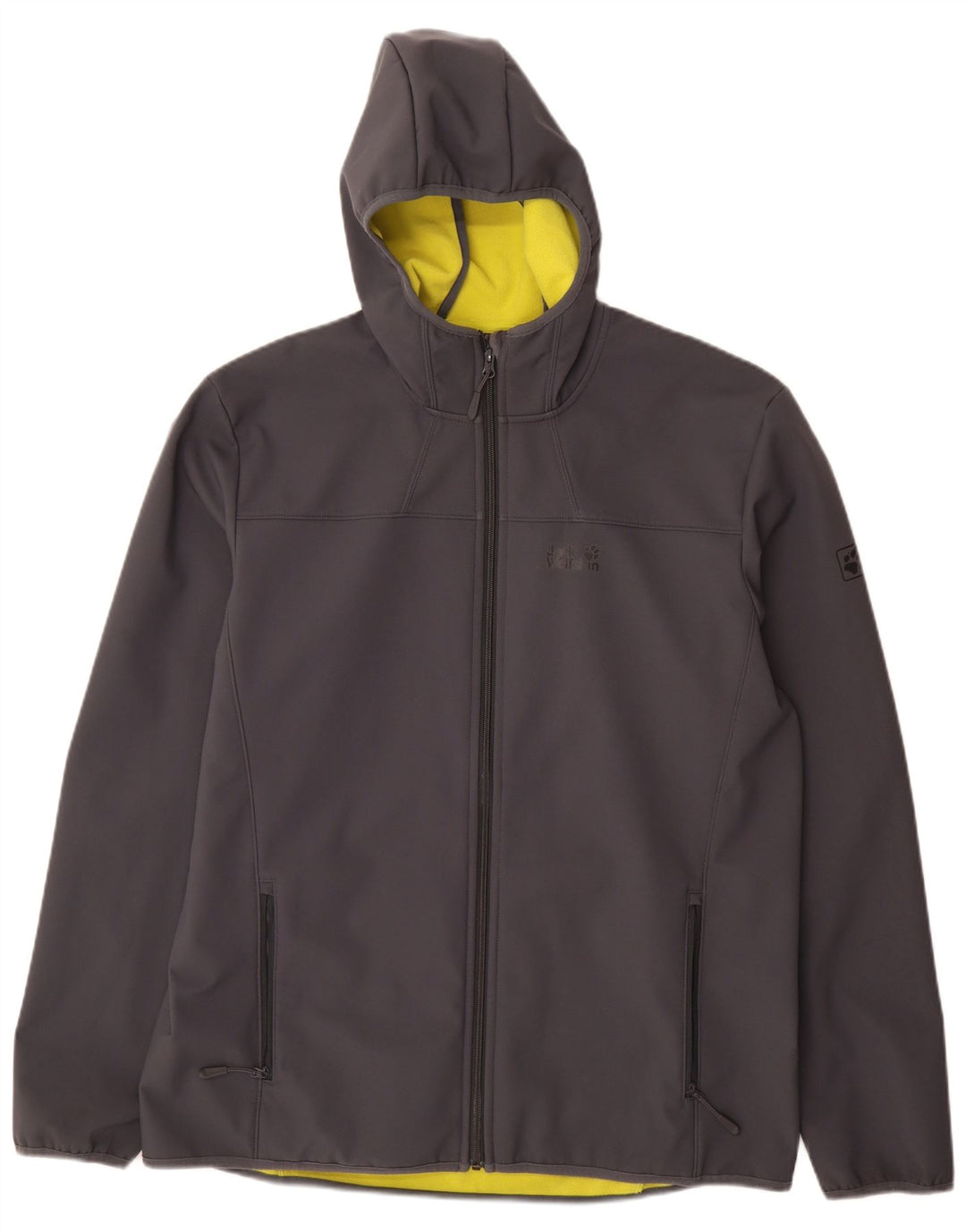 Męska kurtka wiatrówka Jack Wolfskin z kapturem UK 48 2XL Szary poliester