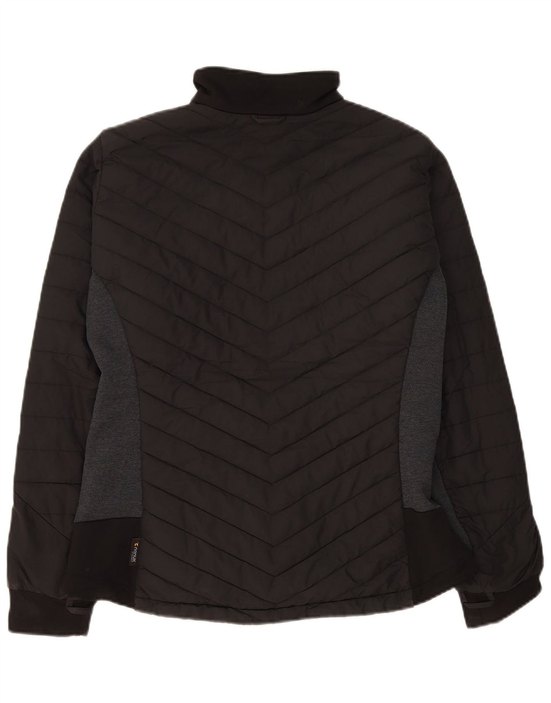Damska ocieplana kurtka Jack Wolfskin UK 16, duża, czarna, poliestrowa w bloki kolorów