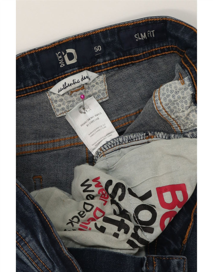 DACK'S Męskie jeansy slim IT 50 Large W34 L32 Niebieskie bawełniane