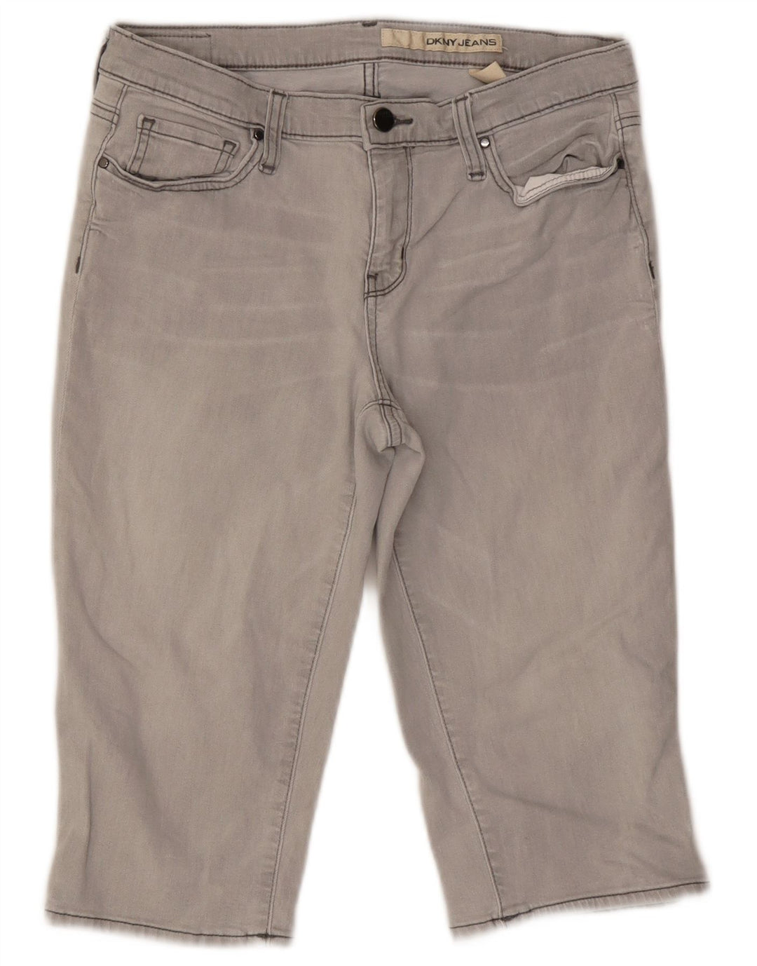Damskie spodenki jeansowe DKNY US 10 Large W27 Szara bawełna