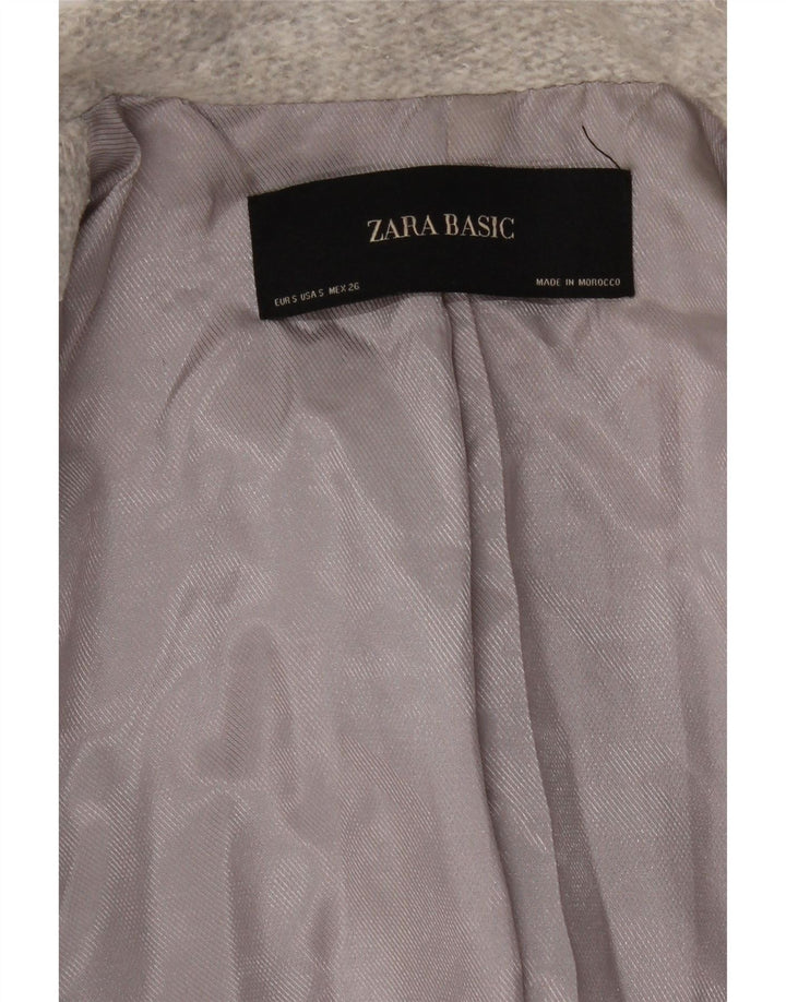 ZARA Womens Open Overcoat UK 10 Small Grey Vintage Zara and Second-Hand Zara from Messina Hembry 