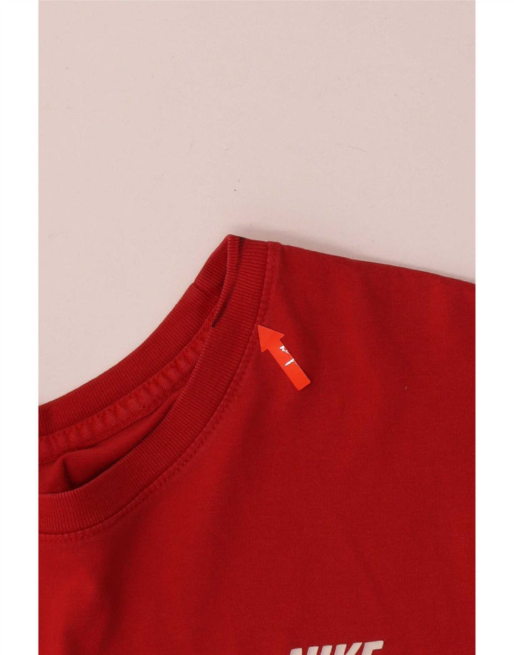 Męski T-shirt z grafiką Nike, duży, czerwony, bawełniany
