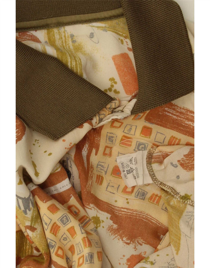 Vintage męska koszula pulowerowa z krótkim rękawem 2XL wielobarwny patchwork