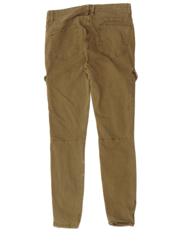 Damskie spodnie cargo Zara EU 42 Large W32 L29 Khaki Cotton