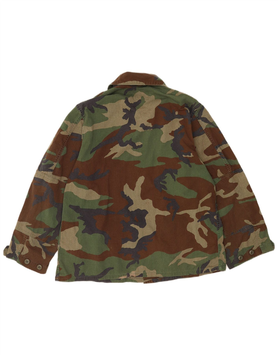 Męska koszula wojskowa w stylu vintage, średni kamuflaż khaki