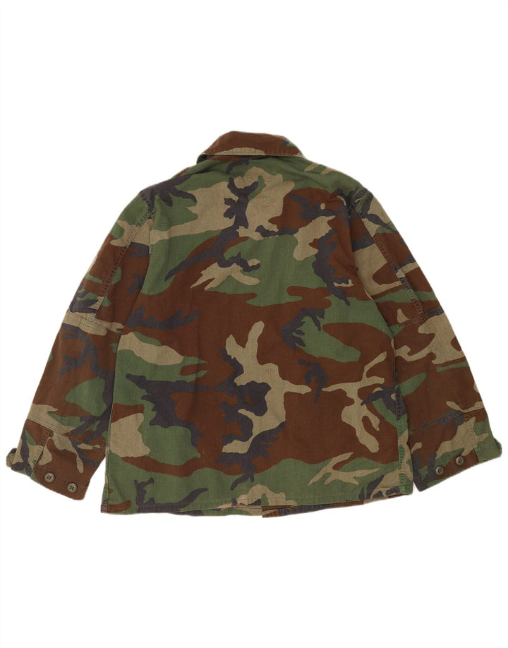 Męska koszula wojskowa w stylu vintage, średni kamuflaż khaki