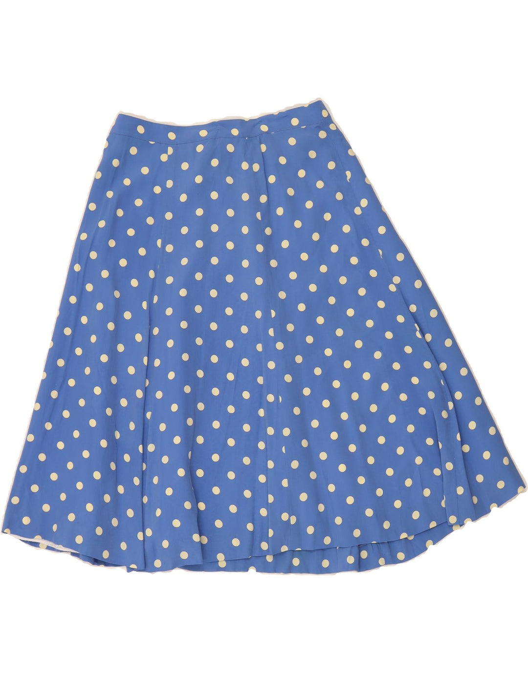 VINTAGE Womens A-Line Skirt W28 Medium Blue Polka Dot Vintage Vintage and Second-Hand Vintage from Messina Hembry 