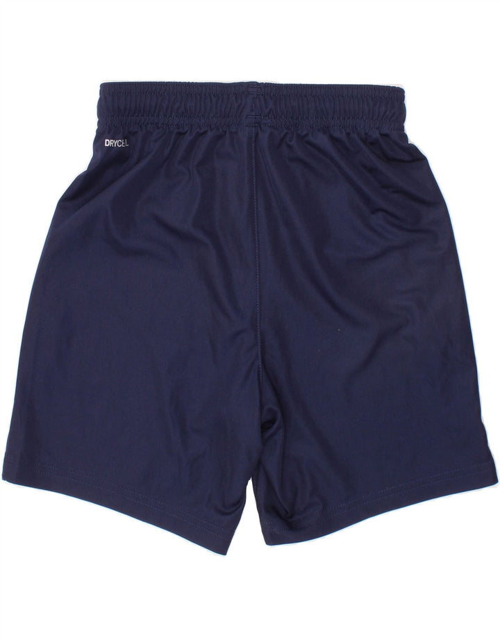 PUMA Boys Sport Shorts 9-10 Years Navy Blue Colourblock Vintage Puma and Second-Hand Puma from Messina Hembry 