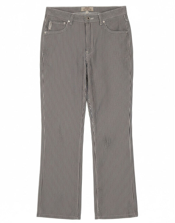 Spodnie damskie Armani Straight Casual W31 L29 Granatowe prążki