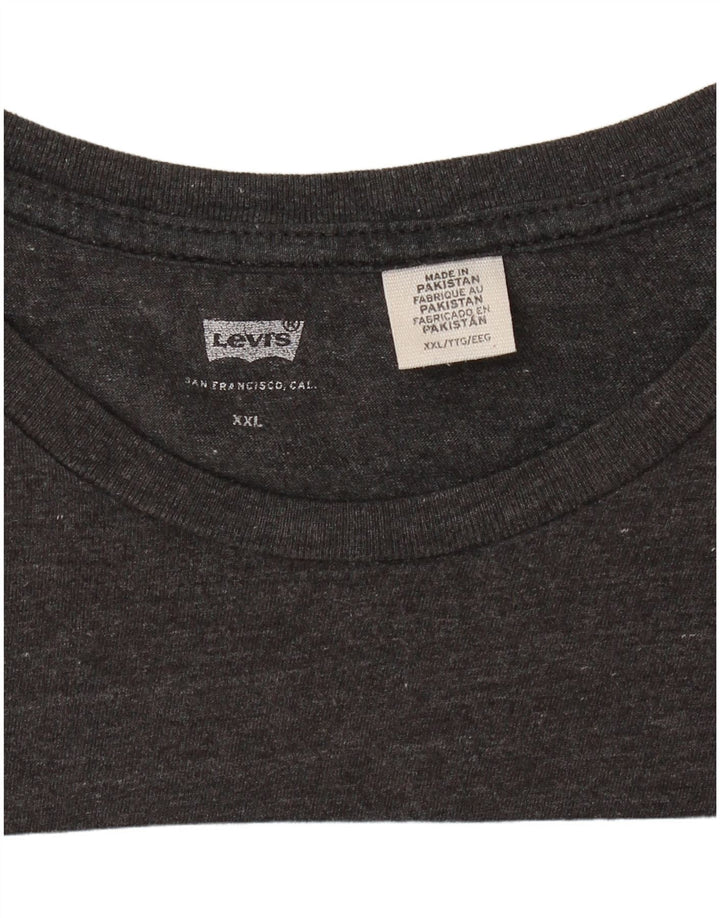 Męski T-shirt z grafiką LEVI'S Top 2XL Szary