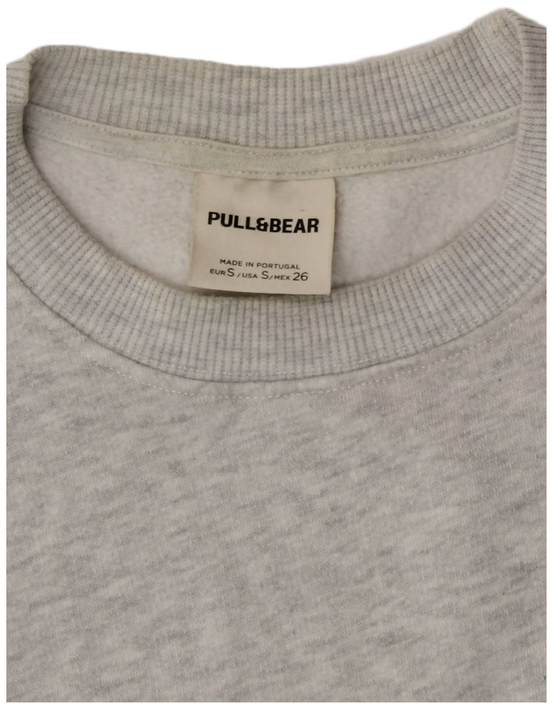 Damska bluza Pull & Bear z grafiką, UK 10, mała, szara, nakrapiana