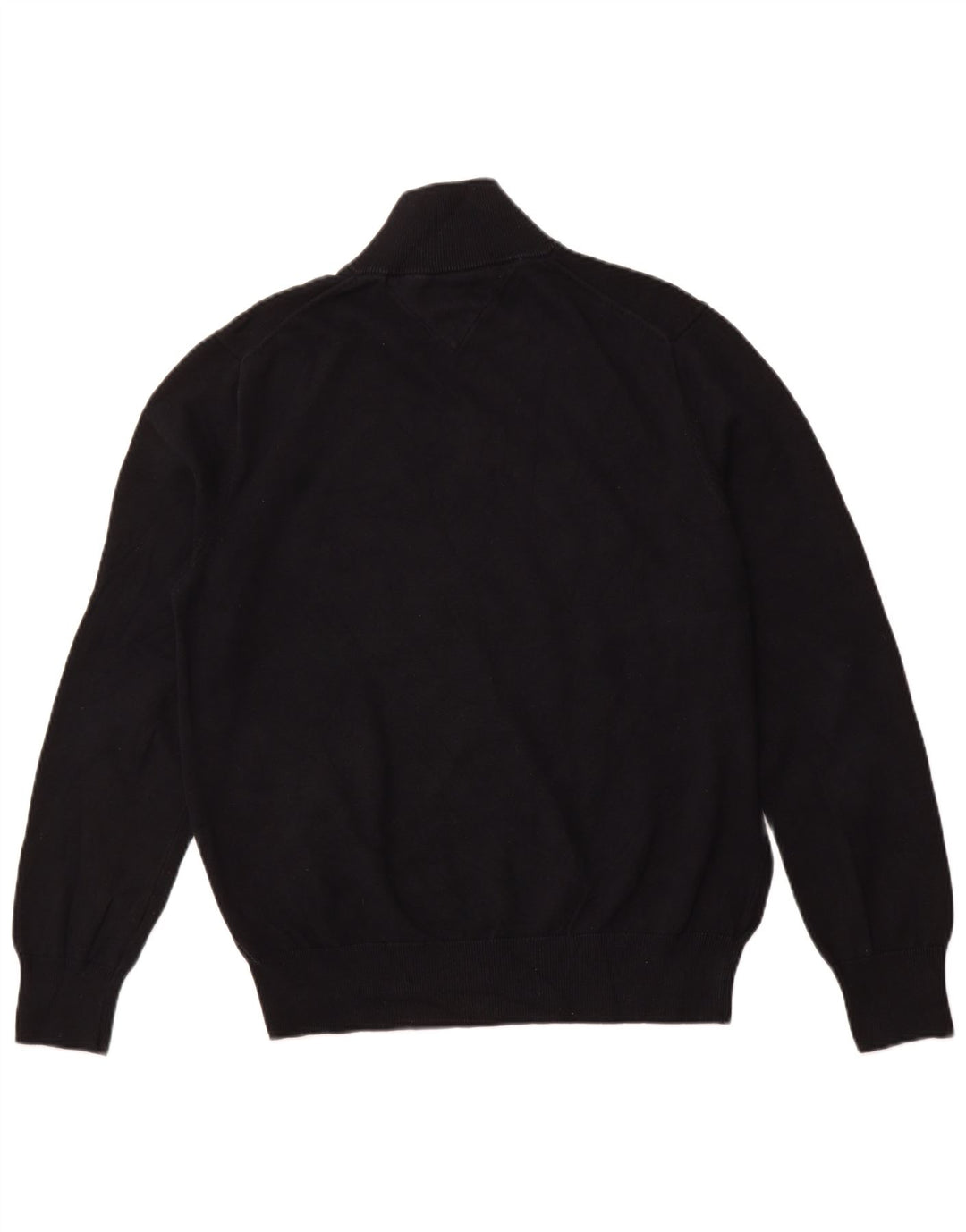 TOMMY HILFIGER Męski sweter zapinany na zamek, duży, czarny, bawełniany