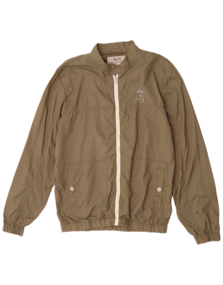 Męska kurtka przeciwdeszczowa Jack & Jones UK 40, duża, nylon w kolorze khaki