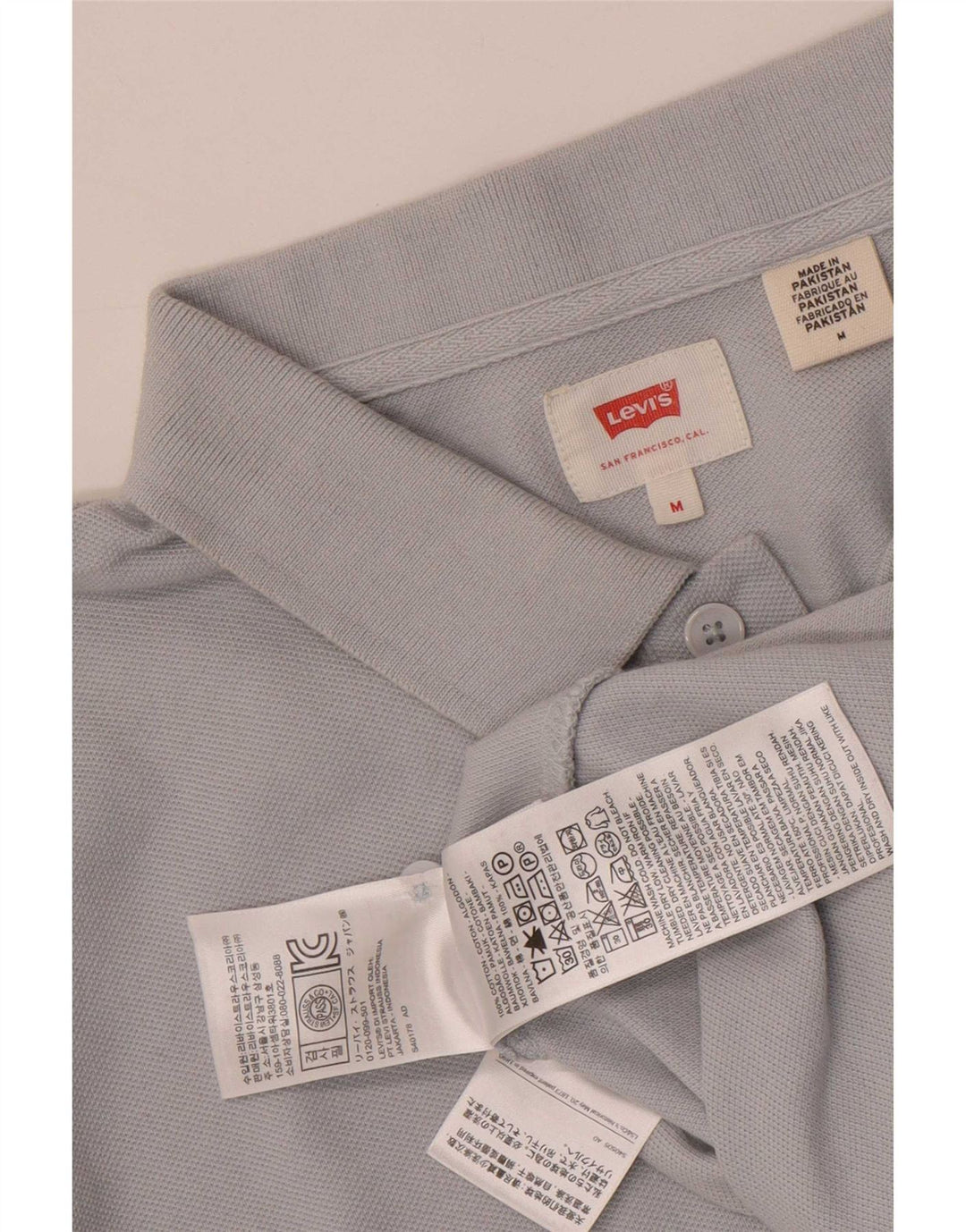 Męska koszulka polo Levi's, średnia niebieska, bawełniana