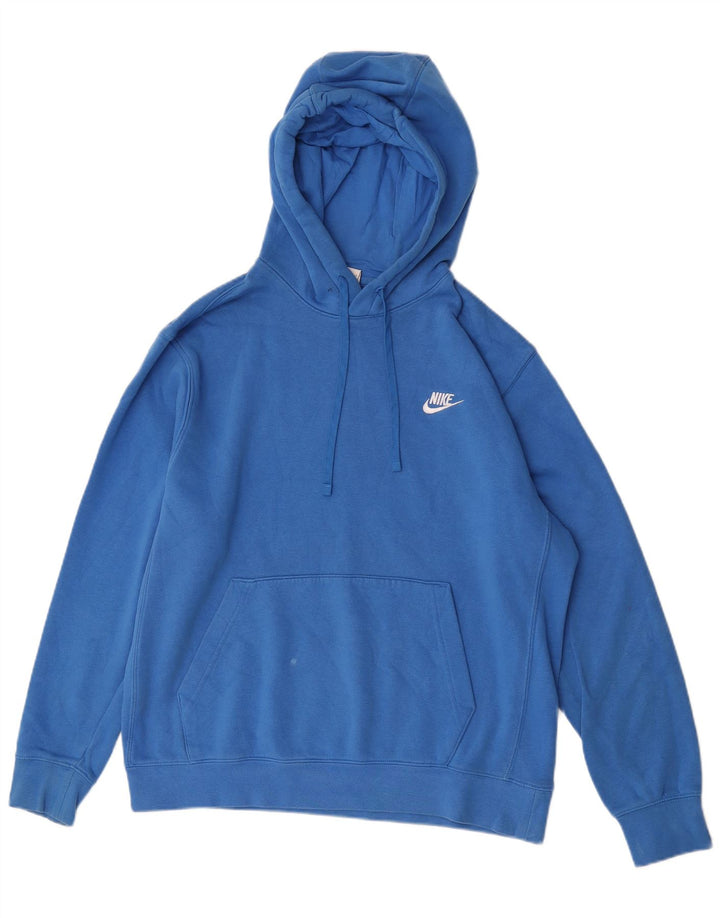 Męski sweter z kapturem Nike, duży, niebieski, bawełniany