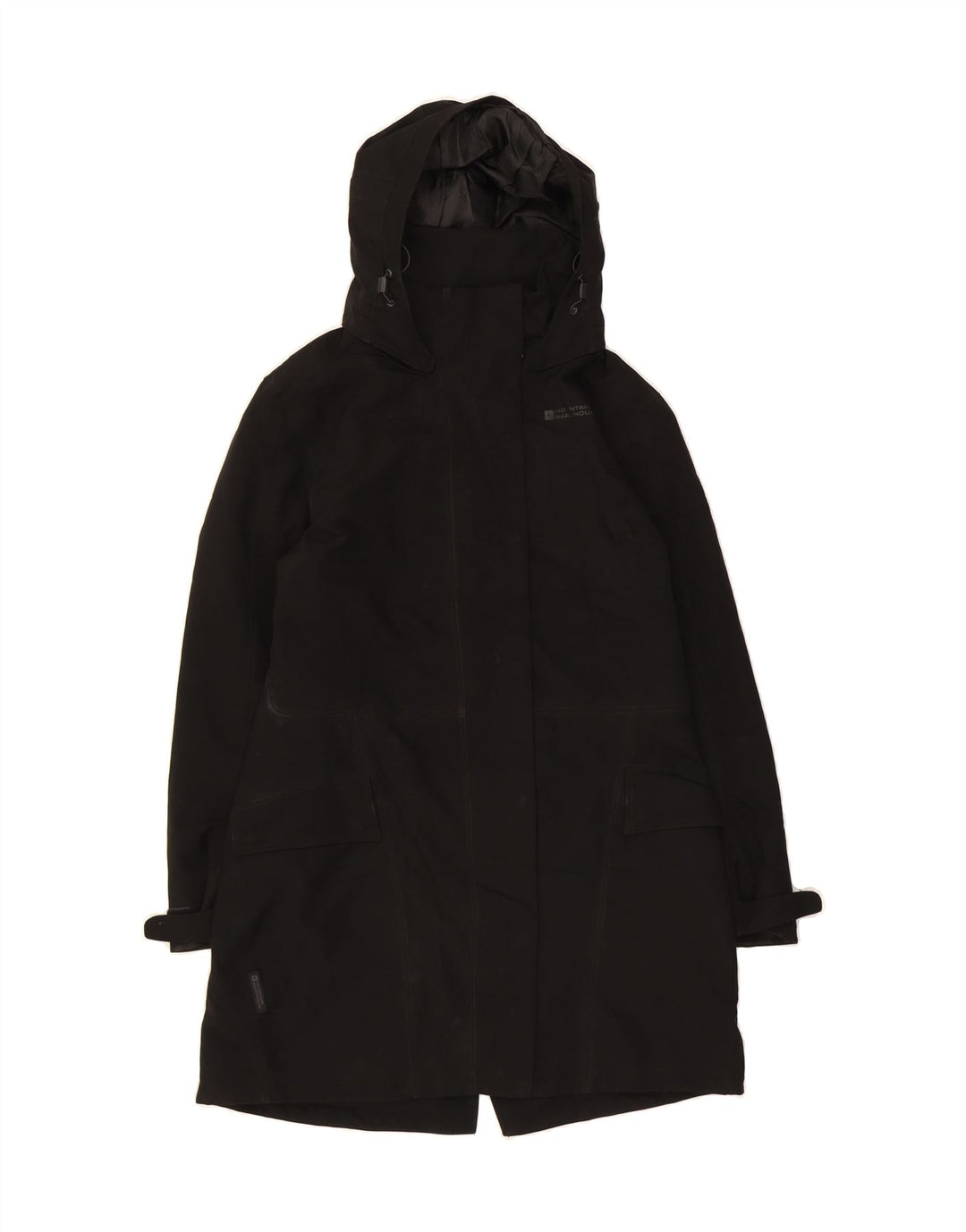 MOUNTAIN WAREHOUSE Womens Hooded Windbreaker Coat UK 14 Large Black Vintage Mountain Warehouse and Second-Hand Mountain Warehouse from Messina Hembry 