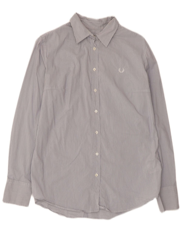 Koszula damska FRED PERRY UK 18 XL, niebieska, bawełniana w prążki