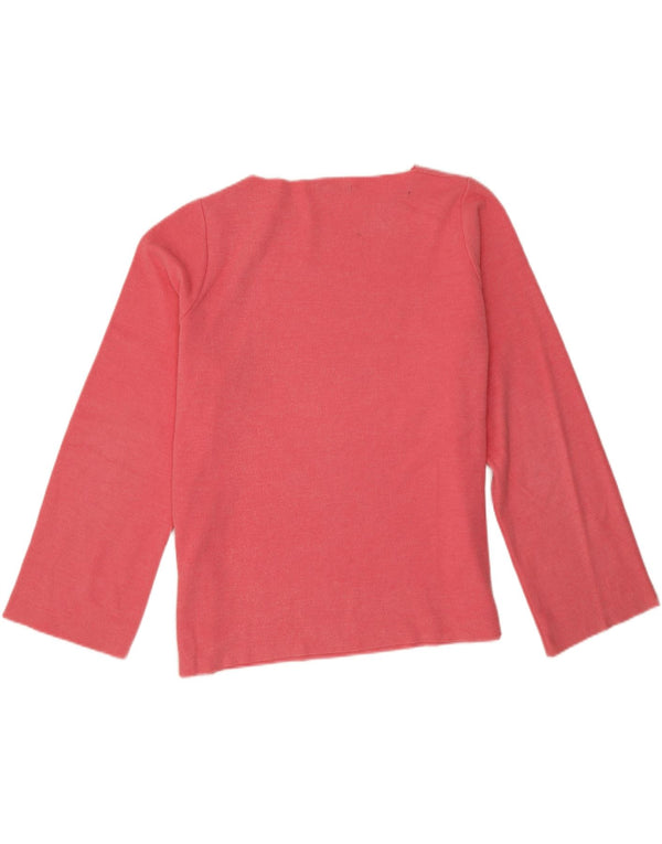 Damski top oversize z długim rękawem Zara UK 16, duży, różowy, bawełniany