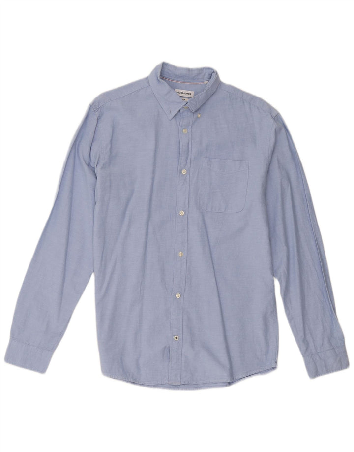 Koszula męska Jack & Jones o dopasowanym kroju, duża, niebieska, bawełniana
