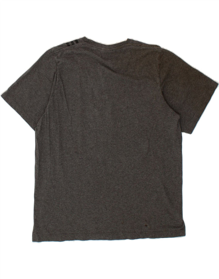 ADIDAS Mens T-Shirt Top Medium Grey Cotton Vintage Adidas and Second-Hand Adidas from Messina Hembry 
