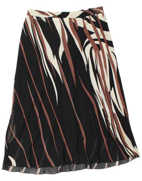 Vintage damska spódnica w kształcie litery A W30 średnie czarne paski