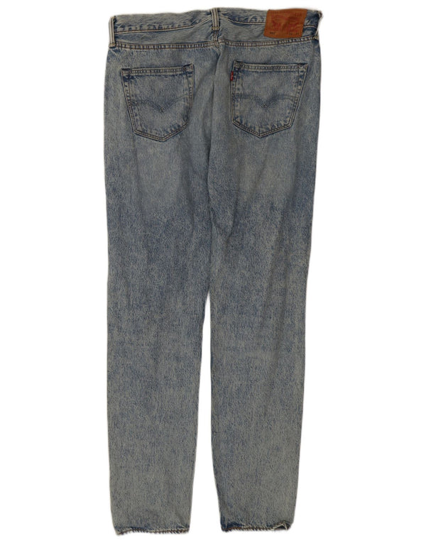 Męskie jeansy Levi's 501 w trudnej sytuacji W34 L34 Niebieska bawełna