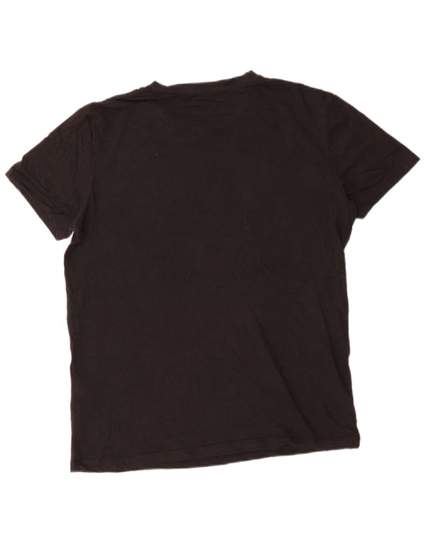 Męski T-shirt z grafiką Jack & Jones, duży, czarny, bawełniany