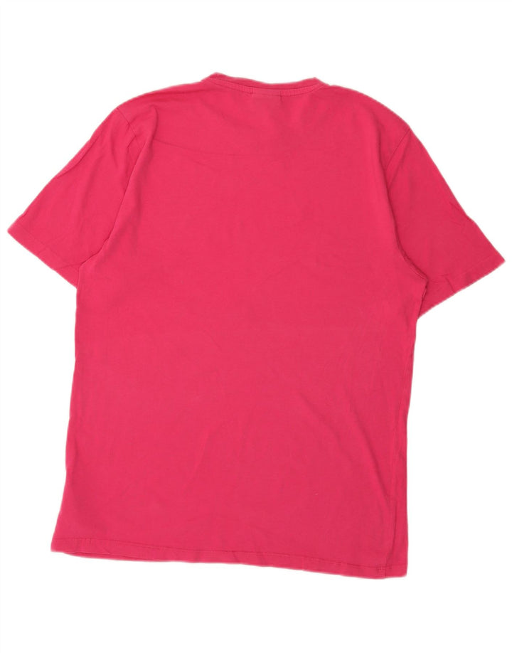 Męski T-shirt z grafiką Umbro, duży, różowy, bawełniany