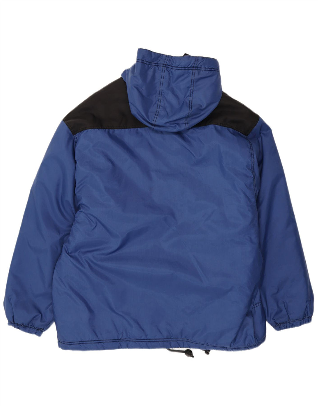 Męska kurtka wiatrówka z kapturem Jeronimo UK 44 2XL Niebieski nylon z blokami kolorów
