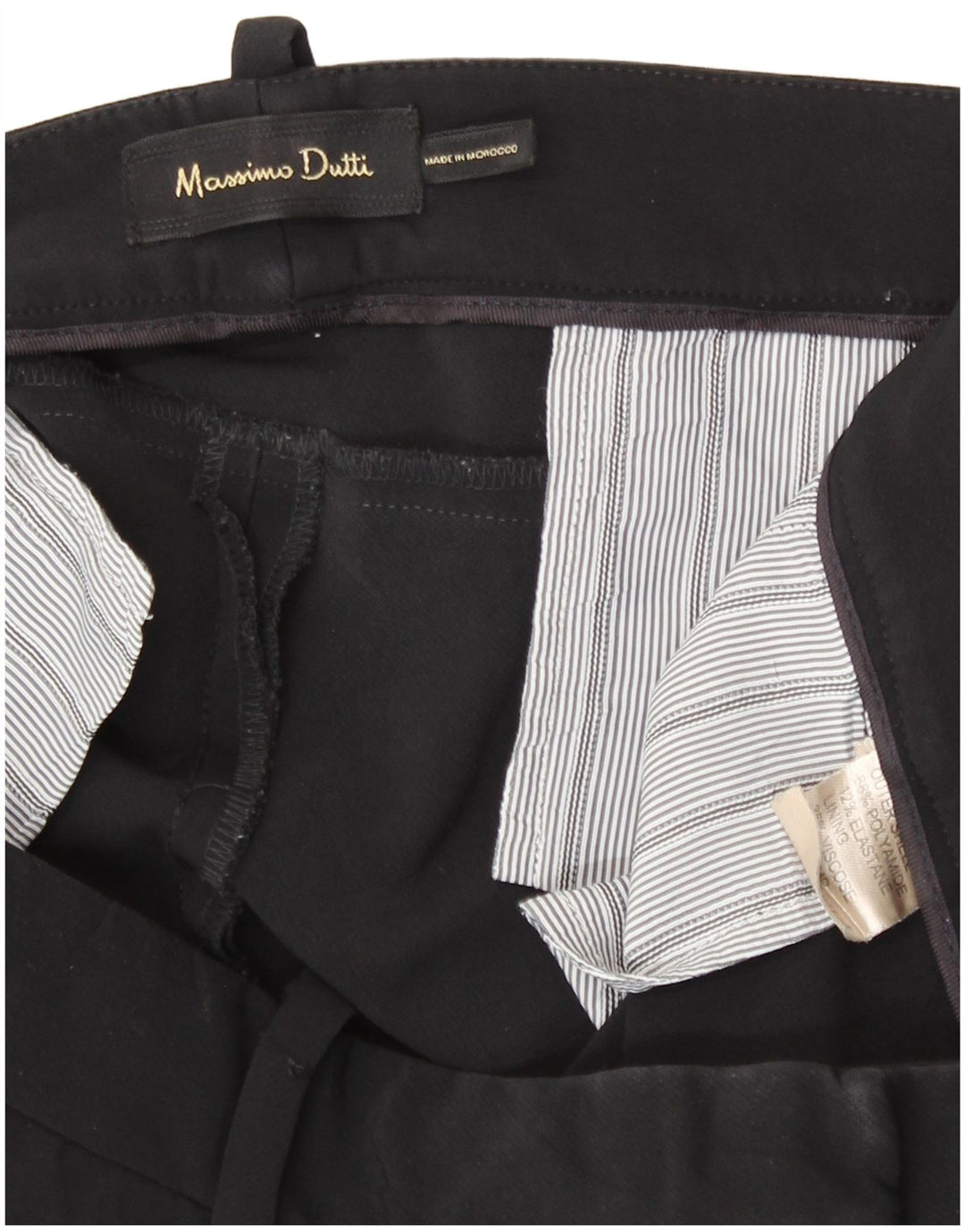 Damskie spodnie obcisłe Massimo Dutti W30 L28 Czarny poliamid