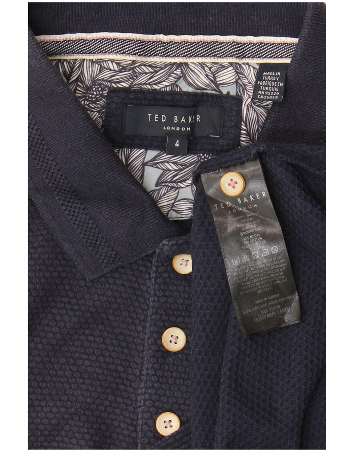 Męska koszulka polo Ted Baker, rozmiar 4, duża, granatowa, modal