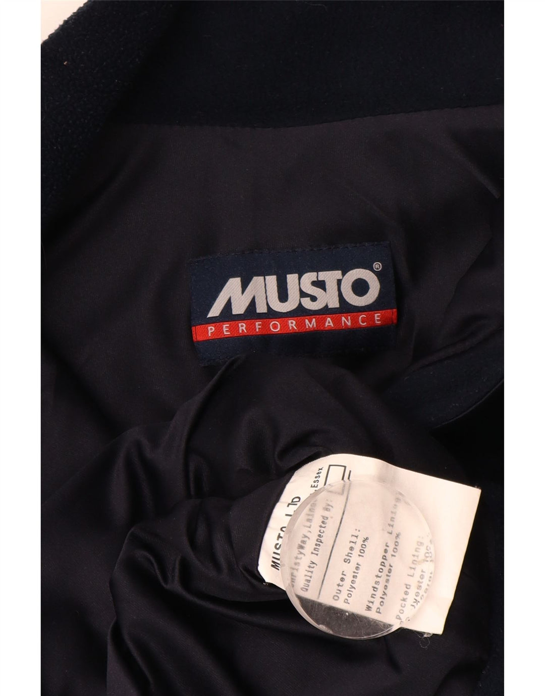 Męska kurtka polarowa Musto UK 40, duża, granatowa, poliestrowa