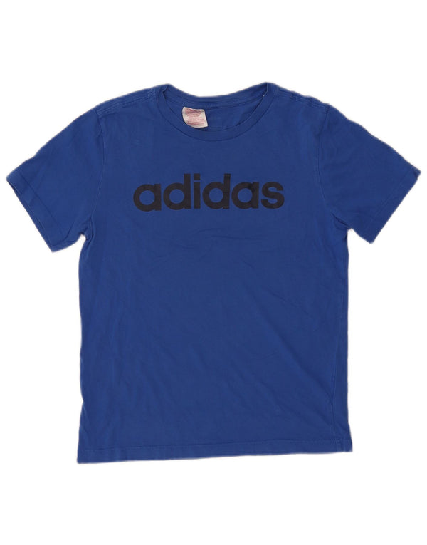 Chłopięcy T-shirt z grafiką ADIDAS na 12-13 lat, duży, niebieski, bawełniany