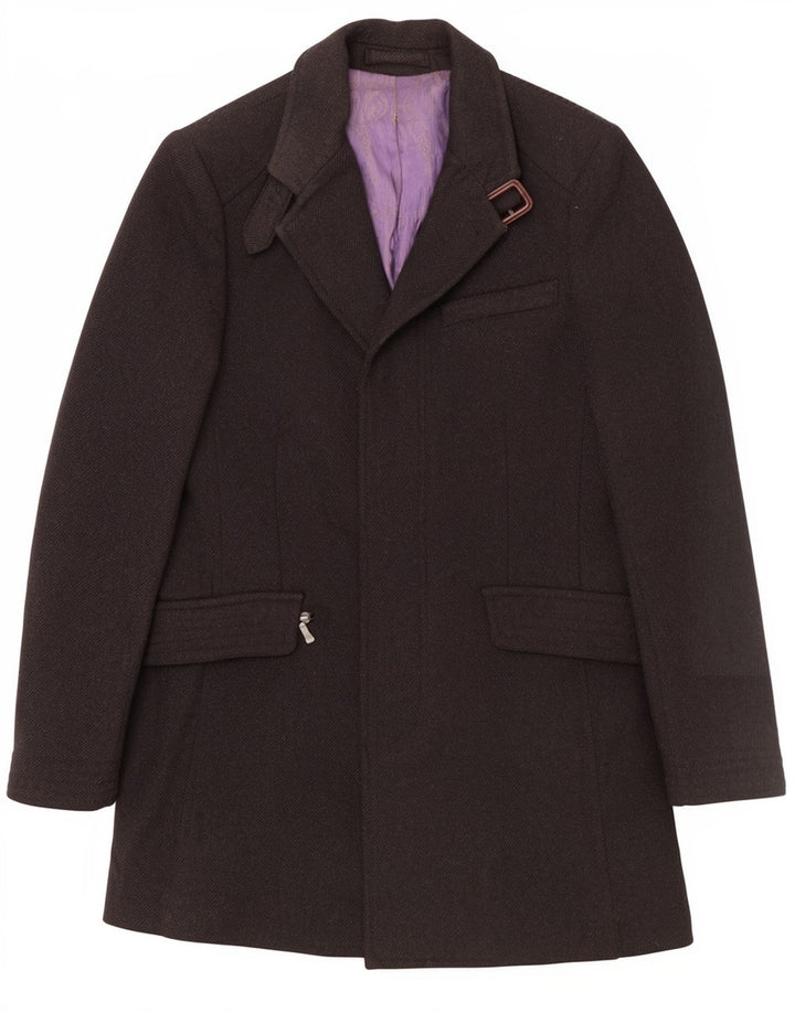 Płaszcz męski Ted Baker, rozmiar 3, średni czarny, wełniany, klasyczny