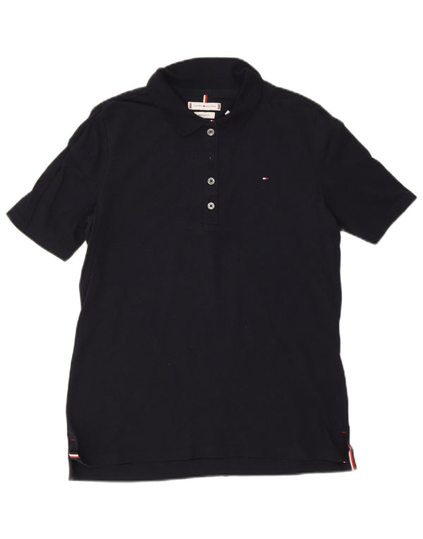Damska koszulka polo Tommy Hilfiger o regularnym kroju UK 12, średnia granatowa bawełna