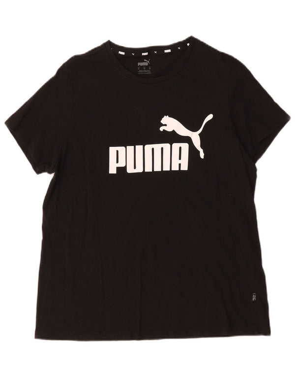Damska koszulka z grafiką Puma Top UK 18 XL, czarna bawełna