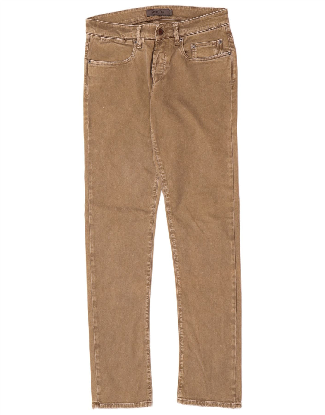 SIVIGLIA Damskie jeansy slim W32 L33 Beżowa bawełna