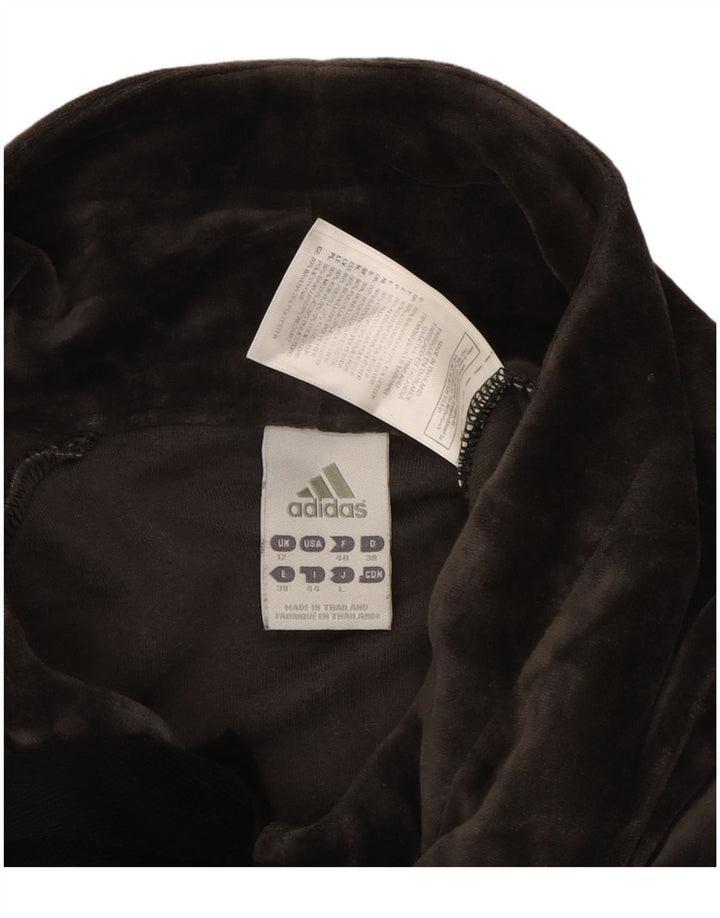 Damska aksamitna kurtka dresowa ADIDAS UK 12, średnia szara bawełna