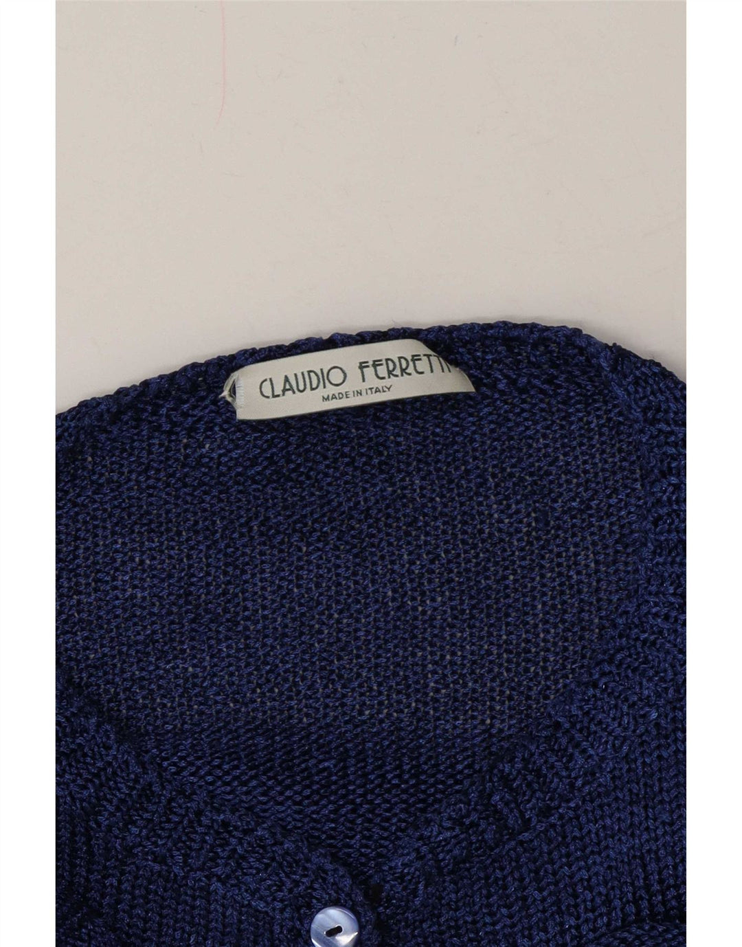 Sweter damski Claudio Ferretti UK 12, średni niebieski nakrapiany