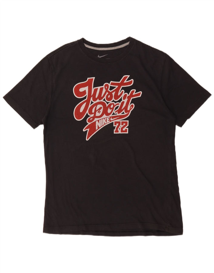 Męski T-shirt Nike o regularnym kroju z grafiką, duży, czarny, bawełniany