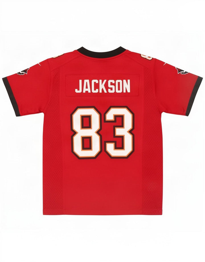 Chłopięcy T-shirt z grafiką Nike Jackson na 10-11 lat, średni czerwony blok kolorów