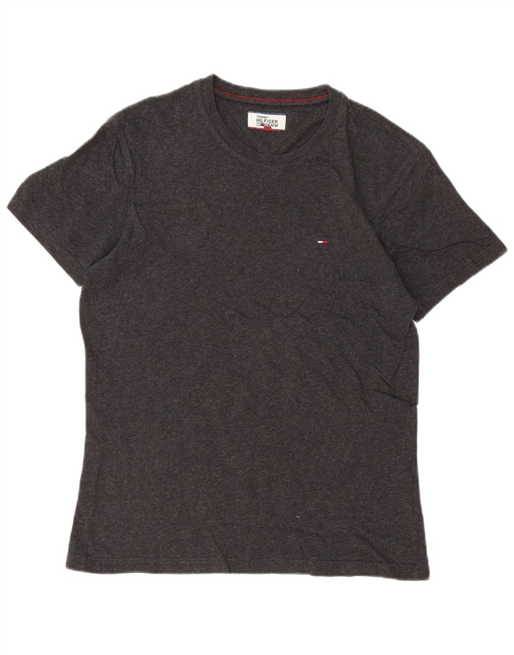 T-shirt męski Tommy Hilfiger, mały, szary, bawełniany