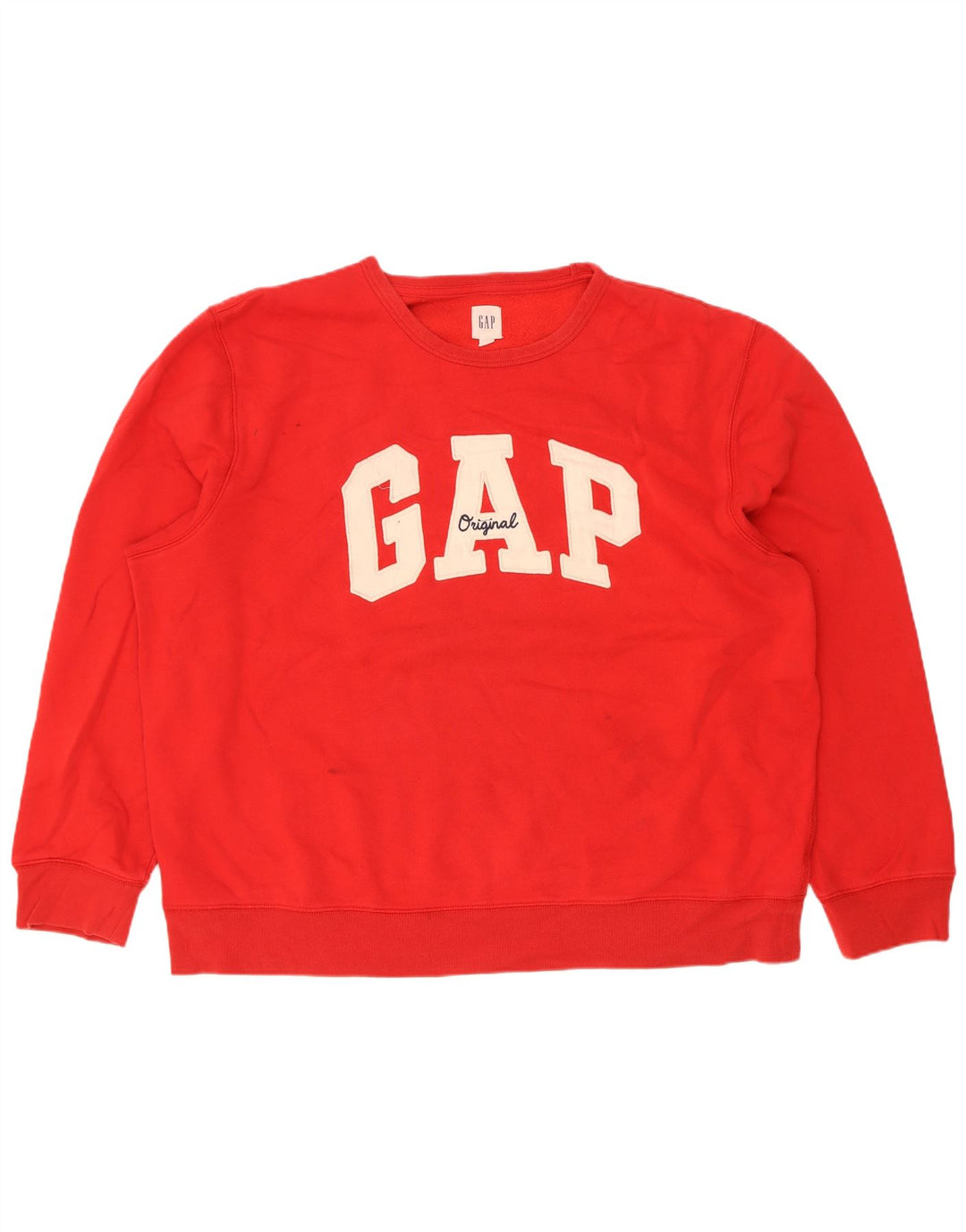 Męski sweter z grafiką Gap 2XL, czerwony, bawełniany