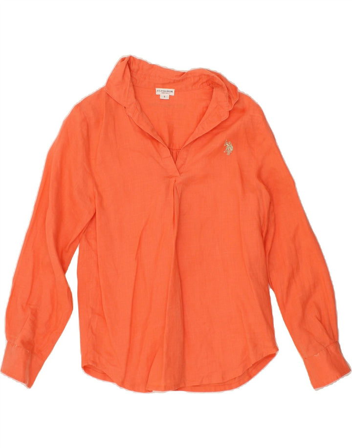U.S. POLO ASSN. Womens Pullover Shirt UK 10 Small Orange Vintage U.S. Polo Assn. and Second-Hand U.S. Polo Assn. from Messina Hembry 