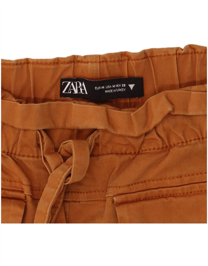 Damskie spodenki z wysokim stanem Zara, średnie W28, brązowe