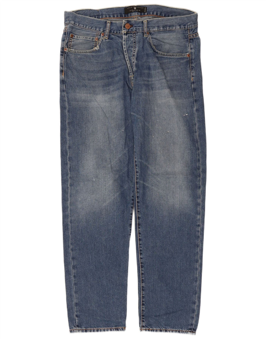 Męskie proste dżinsy Zara EU 44 Large W34 L29 Niebieskie