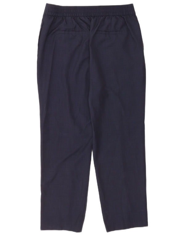 Damskie spodnie Chino Marks & Spencer UK 14 Large W32 L27 Granatowa kratka