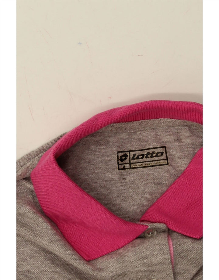 LOTTO Womens Polo Shirt UK 10 Small Grey Cotton Vintage Lotto and Second-Hand Lotto from Messina Hembry 