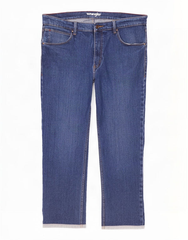 Męskie jeansy Wrangler Authentic Regular Straight W38 L30 Niebieska bawełna